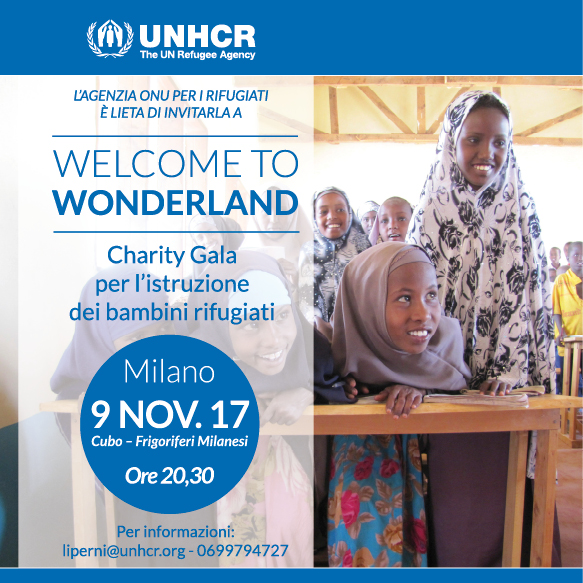 welcome to wonderland evento UNHCR Milano