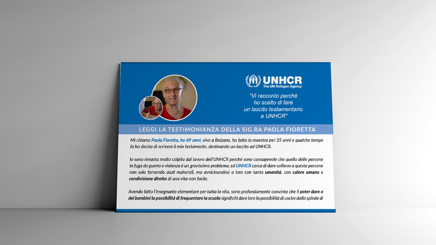 testimonianze-UNHCR-lascito-testamentario campagna lasciti